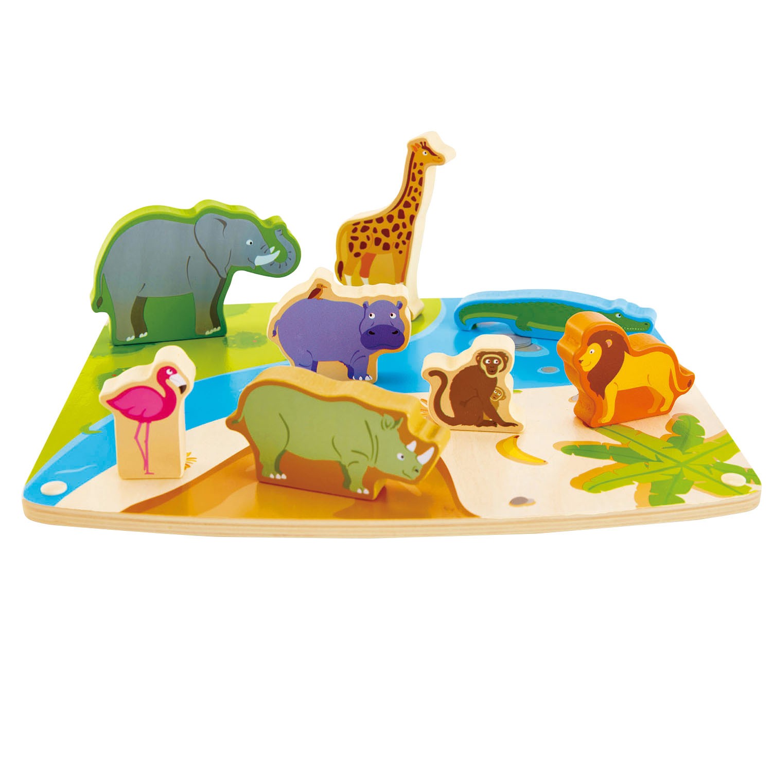 Hape Puzzle safari živali na igralni podlagi EOL
