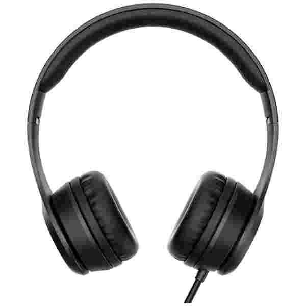 zložljive slušalke z mikrofonom - črne barve
