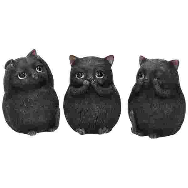 NEMESIS NOW THREE WISE FAT CATS 8.5CM FIGURICE