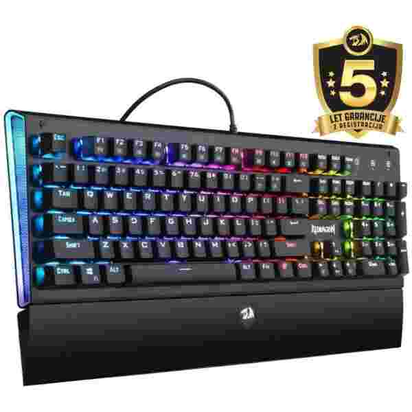 REDRAGON K569 ARYAMAN RGB GAMING MEHANSKA ŽIČNA TIPKOVNICA - RDEČA STIKALA