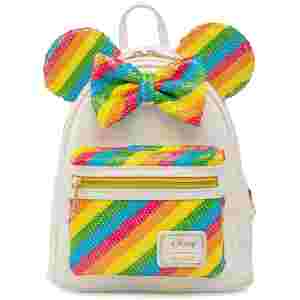 LOUNGEFLY DISNEY SEQUIN RAINBOW MINNIE MINI NAHRBTNIK