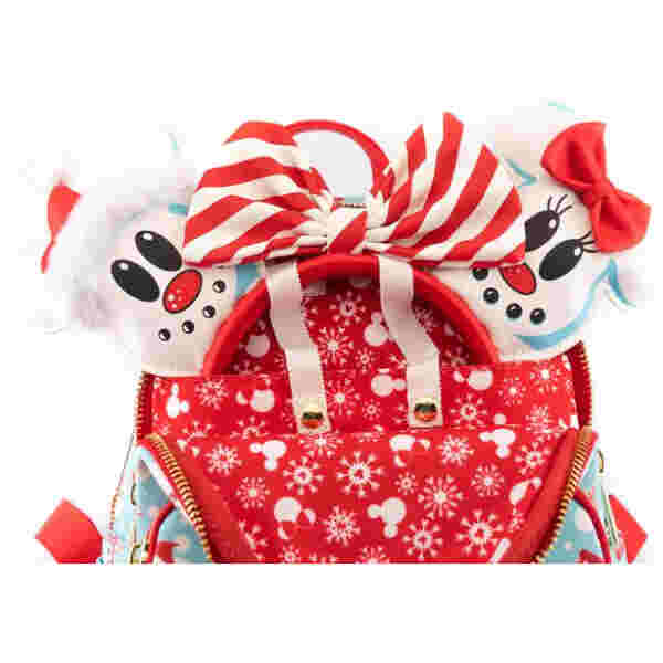 LOUNGEFLY DISNEY MINNIE MICKEY SNOWMAN AOP MINI NAHRBTNIK IN TRAK ZA LASE - Image 4