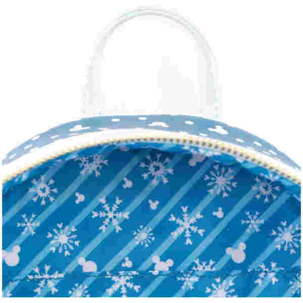 LOUNGEFLY DISNEY SNOWMAN MINNIE MICKEY SNOW GLOBE MINI NAHRBTNIK - Image 4