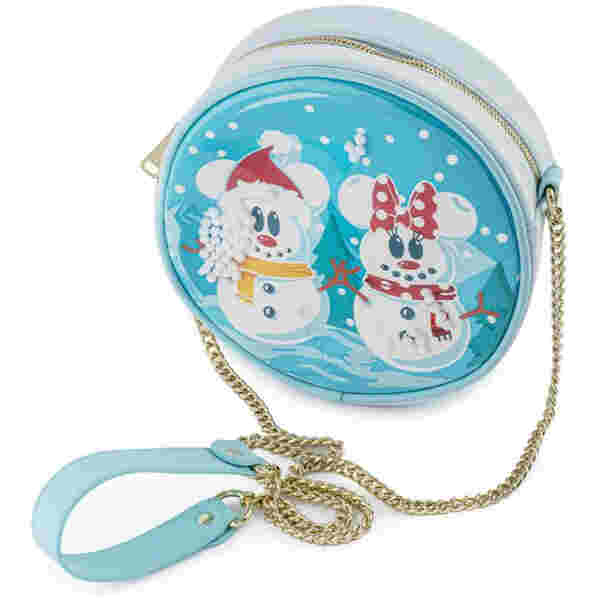 LOUNGEFLY DISNEY SNOWMAN MICKEY MINNIE SNOW GLOBE TORBA - Image 2