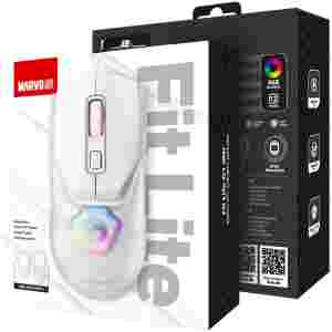 MARVO FIT LITE G1 GAMING MIŠKA BELE BARVE - Image 4