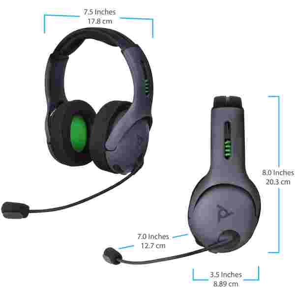 Brezžične slušalke PDP LVL50 Chat Headset za XBOX One sive barve - Image 2