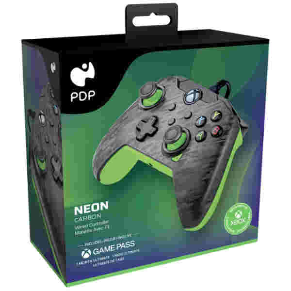 PDP XBOX žični kontroler CARBON - NEON zelene barve - Image 4