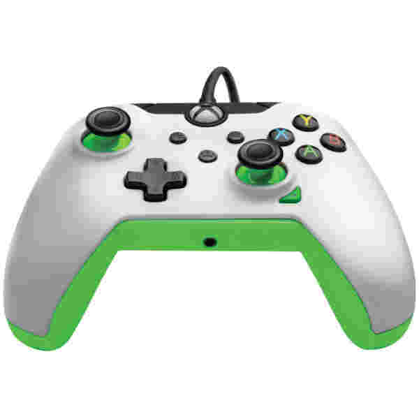 PDP XBOX WIRED CONTROLLER WHITE - NEON belo zelene barve - Image 2