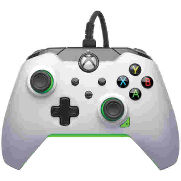 PDP XBOX WIRED CONTROLLER WHITE - NEON belo zelene barve - Image 3