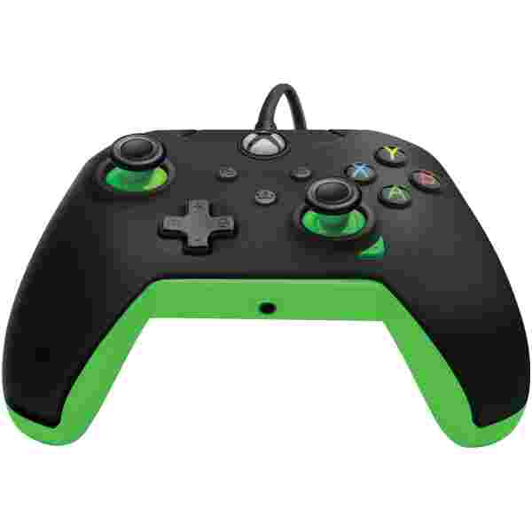 PDP XBOX WIRED CONTROLLER BLACK - NEON črno zelene barve - Image 2