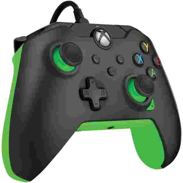 PDP XBOX WIRED CONTROLLER BLACK - NEON črno zelene barve - Image 3