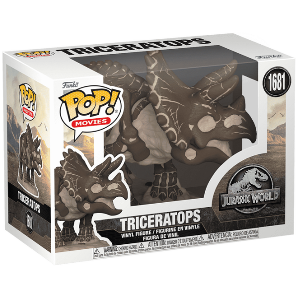 FUNKO POP MOVIES: JURASSIC PARK FOSSIL - TRICERATOPS - Image 2