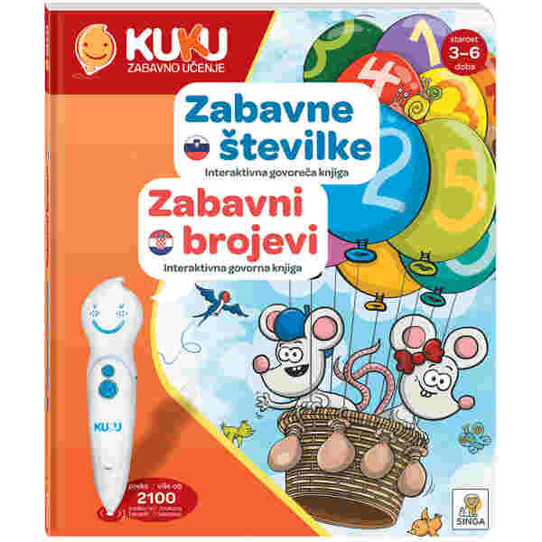 Interaktivna knjiga Kuku - Zabavne številke (brez pisala)