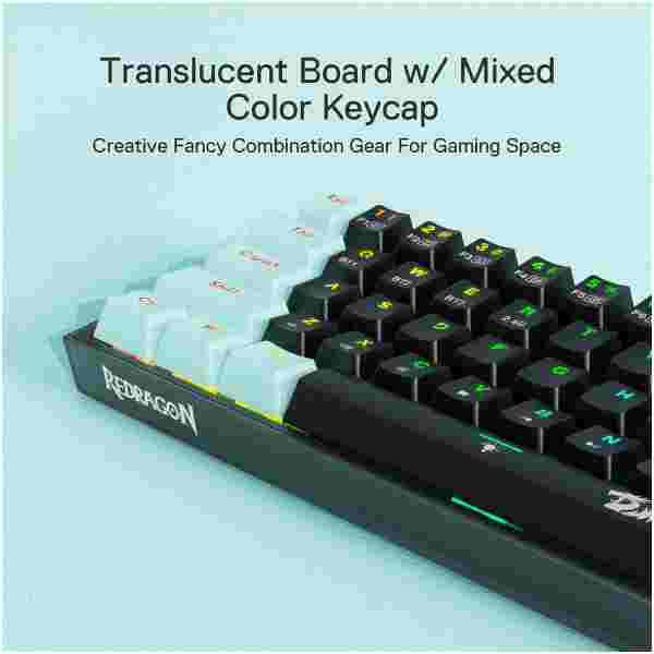 KEYBOARD - REDRAGON CASTOR PRO K631RGB-BG WIRED/WIRELESS - Image 4