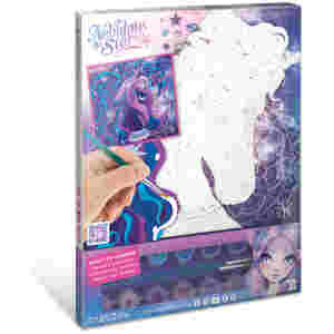 Slikanje po številkah na platnu - Nebulia in konj