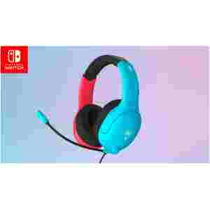 TURTLE BEACH NINTENDO SWITCH 2 AIRLITE FIT ŽIČNE SLUŠALKE NEON MODRO RDEČE BARVE
