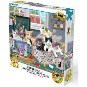 Sestavljanka 2D/3D - Vrtnarski mucki / Mačje drevo 500 kos 6