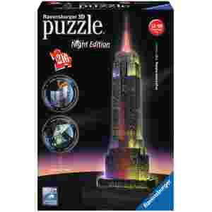 Sestavljanka 3D Empire State Building ponoči 216d