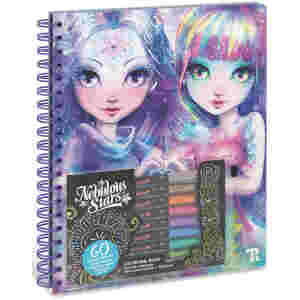 Pobarvanka črni listi - kovinska pisala